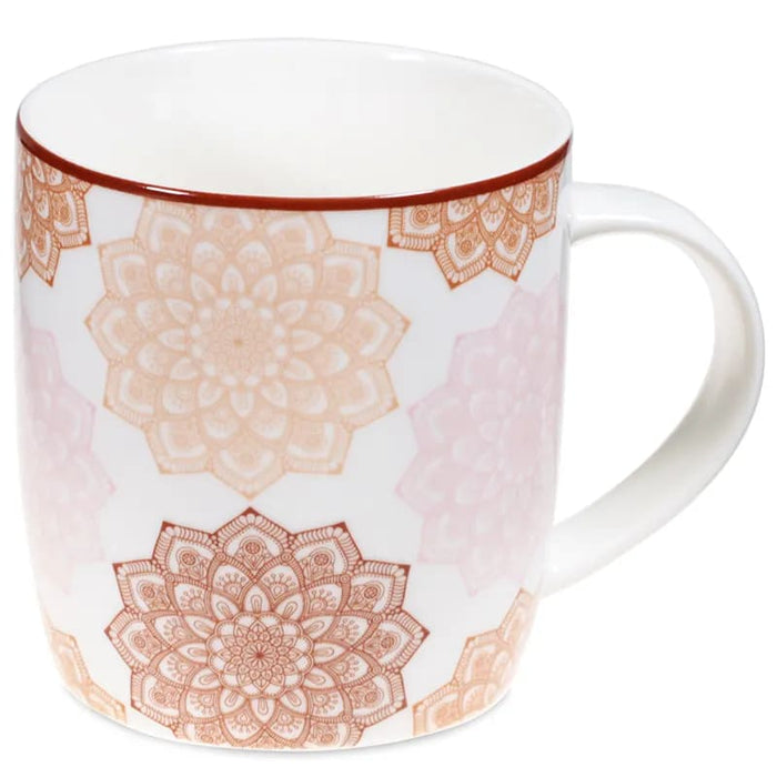 Teetasse mit Sieb und Deckel „Mandala pastell“