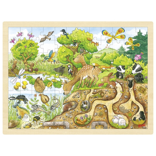 Goki Einlegepuzzle „Erlebnis Natur“, 96tlg.