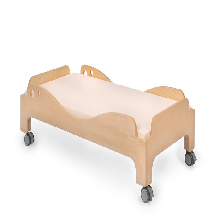 Stapelbett 120x60cm mit 4 feststellbaren Rollen