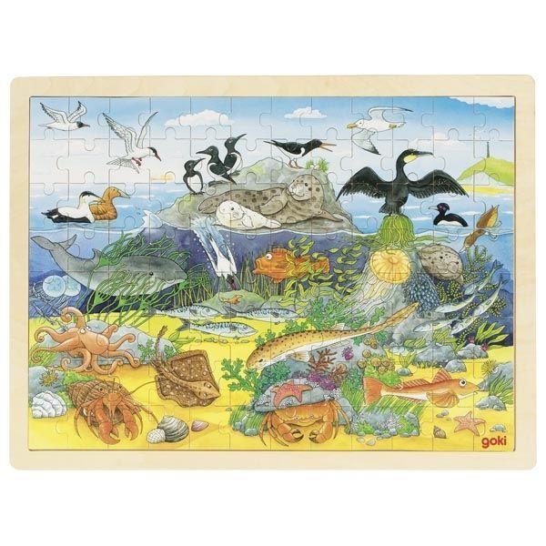 Goki Einlegepuzzle „über und unter Wasser“, 96tlg.