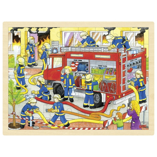 Goki Einlegepuzzle „Feuerwehreinsatz“, 48tlg.