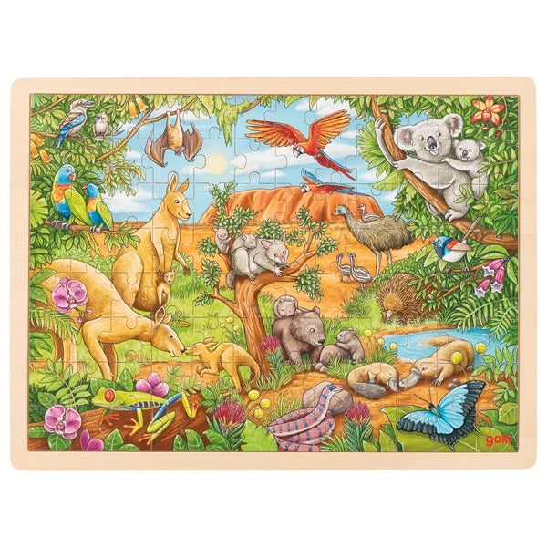 Goki Einlegepuzzle Australische Tierwelt, 96tlg.