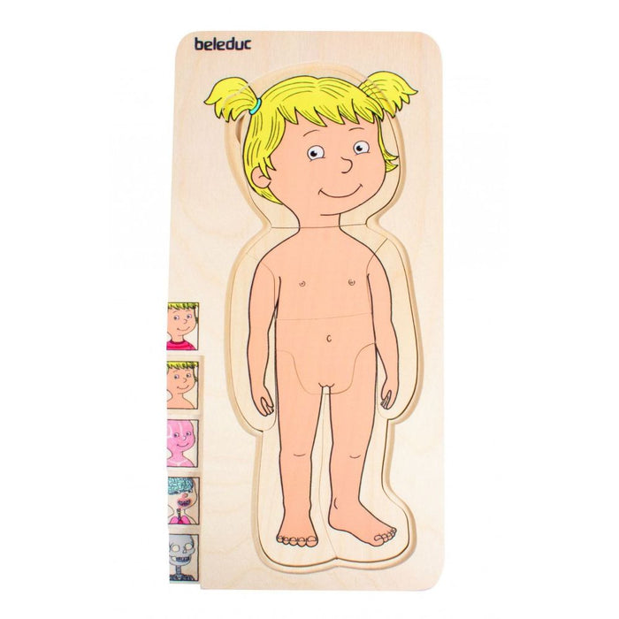 5 in 1 Schichtenpuzzle „Dein Körper“ Mädchen
