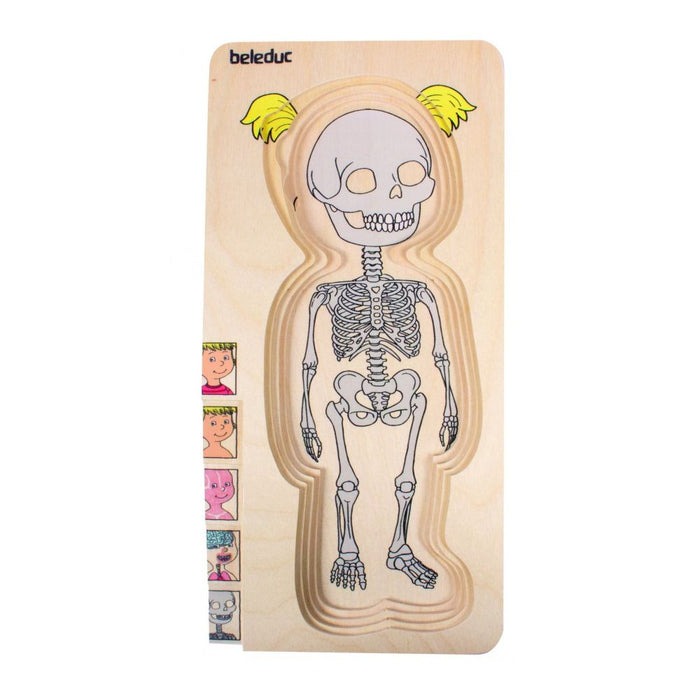 5 in 1 Schichtenpuzzle „Dein Körper“ Mädchen