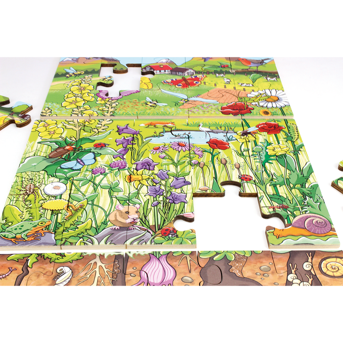 Bodenpuzzle „Entdecke die Blumenwiese“