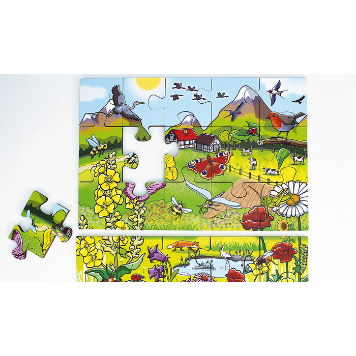 Bodenpuzzle „Entdecke die Blumenwiese“