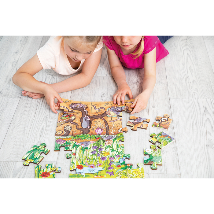 Bodenpuzzle „Entdecke die Blumenwiese“