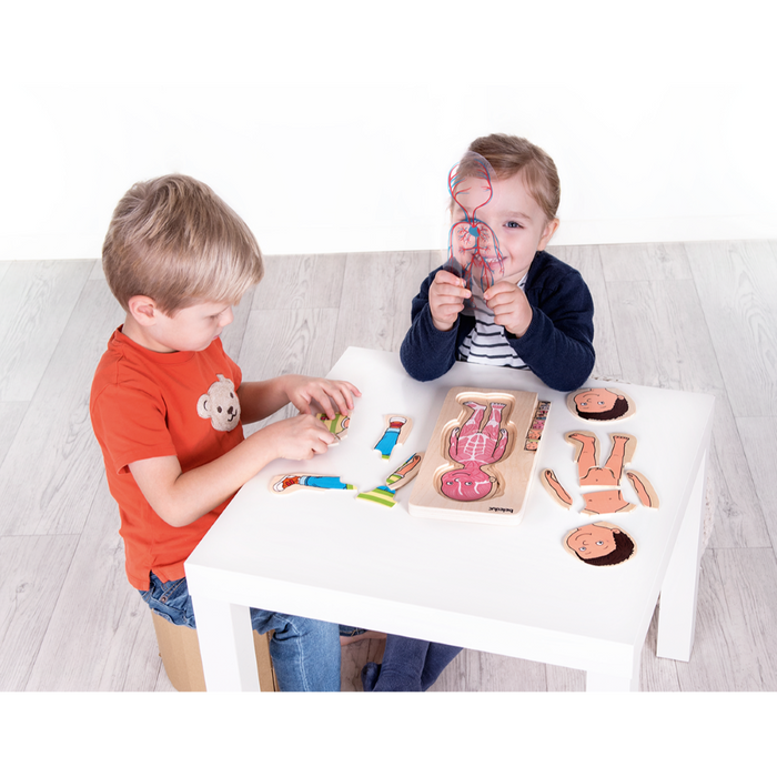 5 in 1 Schichtenpuzzle „Dein Körper“ Junge