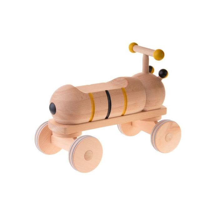 DYNAMIKO Massivholz Rutscher Biene gelb-schwarz