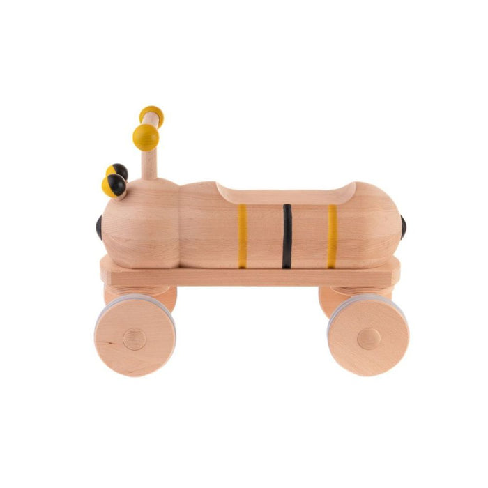 DYNAMIKO Massivholz Rutscher Biene gelb-schwarz