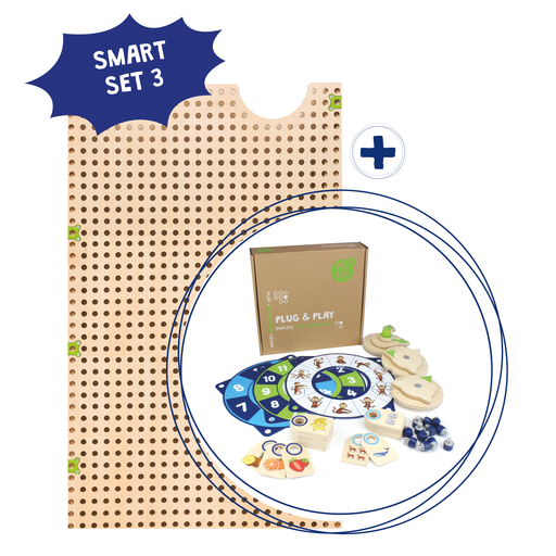 PLUG IT Smart Set 3 „Basisplatte &amp; Uhr- &amp; Aktionsfolien"